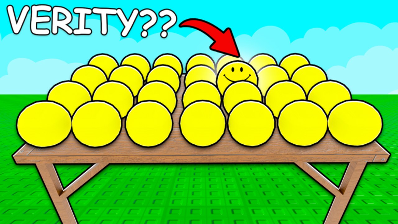 Is It Verity? match view with yellow Verity faces on a 1v1 pattern duel board